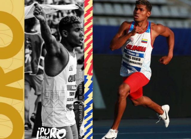 Yamil Acosta fue oro en el Grand Prix. Foto: Federación Colombiana de Para Atletismo