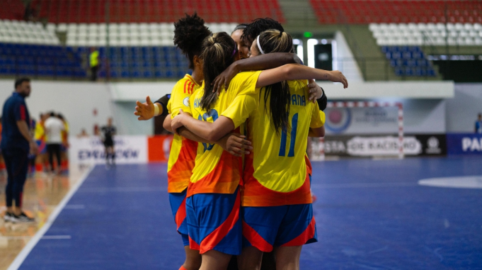 ¡Finalista: Colombia es el primer clasificado a la final del Sudamericano de Futsal sub 20 Femenino! Foto: CONMEBOL