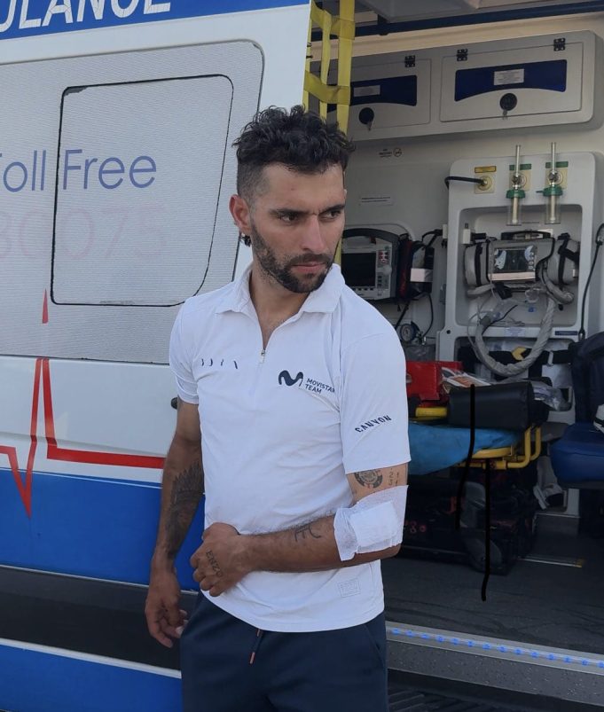 Gaviria sufrió caída en el tour de UAE