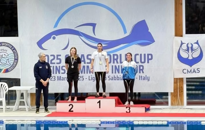 Doble podio para Colombia en la World Cup Finswimming