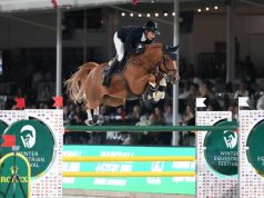 Podio de Mark Bluman en el Wellington International Equestrian