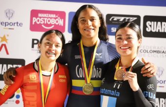 El ciclismo de pista colombiano pisa fuerte en su debut internacional