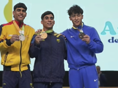 Camilo y Ángel en el podio del Panamericano de Gimnasia