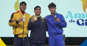 Camilo y Ángel en el podio del Panamericano de Gimnasia