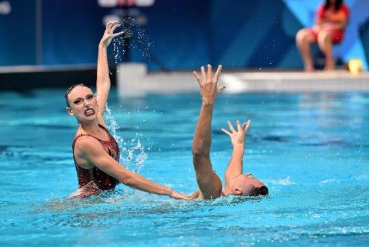 Emily Minante y Gustavo Sánchez en la Copa Mundo