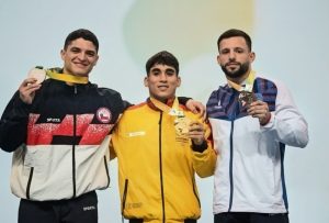 Podio de Camilo Vera en el Panamericano de Gimnasia/ Tomada del @mindeportecol