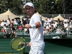 Nicolás Mejía en Wimbledon/ Tomada de @nicolasmejia00 y @equipocolsanitas en Instagram