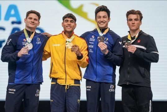 Podio de Ángel Barajas en el Panamericano de Gimnasia