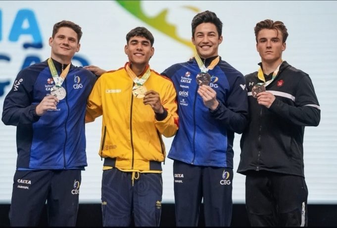 Podio de Ángel Barajas en el Panamericano de Gimnasia