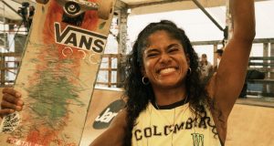Jazmín en el podio de Mystic Sk8 Cup /Tomada de @mysticsk8cup