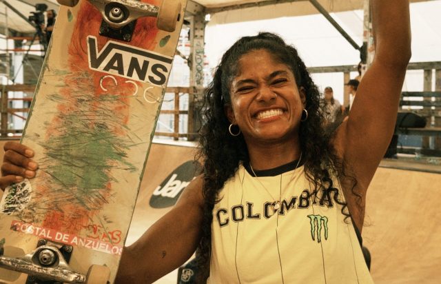 Jazmín en el podio de Mystic Sk8 Cup /Tomada de @mysticsk8cup