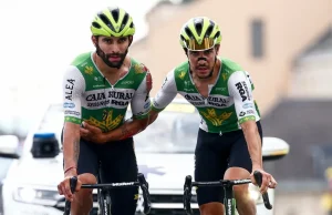 Gaviria tras el accidentado final de la etapa 12 del Tour de Francia.
