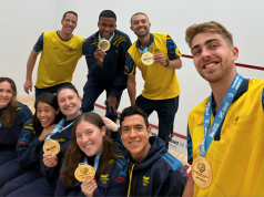 Colombia en el Panamericano de Squash/ Tomada de @Medallistas de la modalidad individual en el Panamericano de Squash/ Tomada de @panamsquash