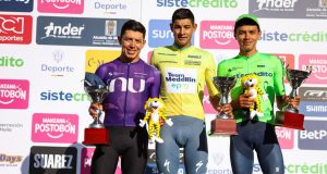 Diego Camargo campeón de la Vuelta a Colombia Podio de la Vuelta a Colombia 2026/ Cortesia de la Federación Colombiana de Ciclismo