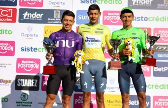 Diego Camargo campeón de la Vuelta a Colombia Podio de la Vuelta a Colombia 2026/ Cortesia de la Federación Colombiana de Ciclismo