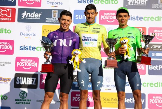 Diego Camargo campeón de la Vuelta a Colombia Podio de la Vuelta a Colombia 2026/ Cortesia de la Federación Colombiana de Ciclismo