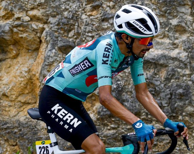 Iván Sosa en la Etapa 7 de La Vuelta a España/ Tomada de @EqKernPharma en X