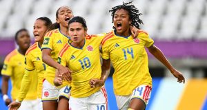 Colombia celebra en el Mundial Femenino Sub 20/ Cortesía de la Federación Colombiana de Fútbol