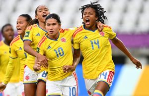 Colombia celebra en el Mundial Femenino Sub 20/ Cortesía de la Federación Colombiana de Fútbol