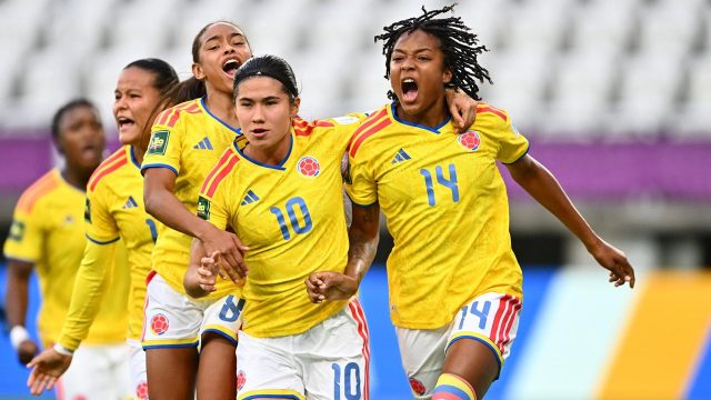 Colombia celebra en el Mundial Femenino Sub 20/ Cortesía de la Federación Colombiana de Fútbol