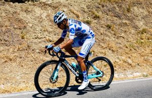 Santiago Buitrago en la etapa 19 de La Vuelta a España/ Tomada del Team Bahrain Victorious en X