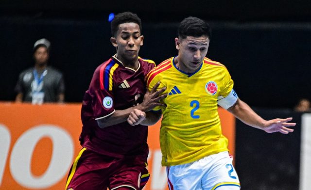Colombia vs Venezuela en la CONMEBOL Sub 20 de Futsal/ Tomada de @conmeboltorneos en Instagram