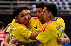 Colombia finaliza tercera en la CONMEBOL Sub 20 de Futsal Combia celebra el tercer puesto en la CONMEBOL Sub 20 de Futsal/ Tomado de @Conmeboltorneos en Instagram