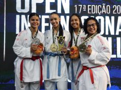 Shanee Torres en el podio del Troféu Durci Nascimento/ Video tomado de @trofeudurcinascimento en Instagram