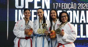Shanee Torres en el podio del Troféu Durci Nascimento/ Video tomado de @trofeudurcinascimento en Instagram