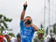 Nicolás Gómez celebrando la victoria en la etapa 4 de la Vuelta a Venezuela