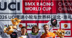 Colombia finaliza su participación en la Copa Mundo de BMX Juan José en el podio de la Copa Mundo de BMX en China/ Tomada de @jjvelasquez626 en Instagram