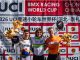 Juan José en el podio de la Copa Mundo de BMX en China/ Tomada de @jjvelasquez626 en Instagram