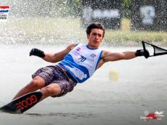 Noé Osorio en el Panamericano de Esquí Náutico/ Tomada de @fedesquicol