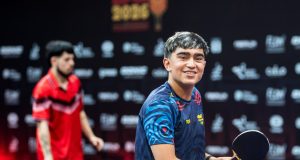 Emanuel Otalvaro en el ITTF-Americas Championships/ Tomada de @fctenisdemesa