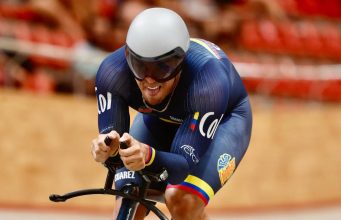 Cristian Ortega en el Mundial de Ciclismo de Pista/ Cortesia de la Federación Colombiana de Ciclismo