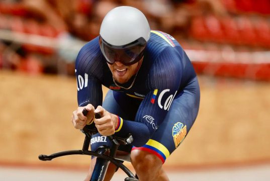 Cristian Ortega en el Mundial de Ciclismo de Pista/ Cortesia de la Federación Colombiana de Ciclismo