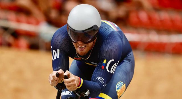 Inició la acción colombiana en el Mundial de Ciclismo de Pista Cristian Ortega en el Mundial de Ciclismo de Pista/ Cortesia de la Federación Colombiana de Ciclismo